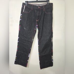 Parish Wisdom Men's Jeans Size 38 Waist 100% Cotton Vintage Paisley